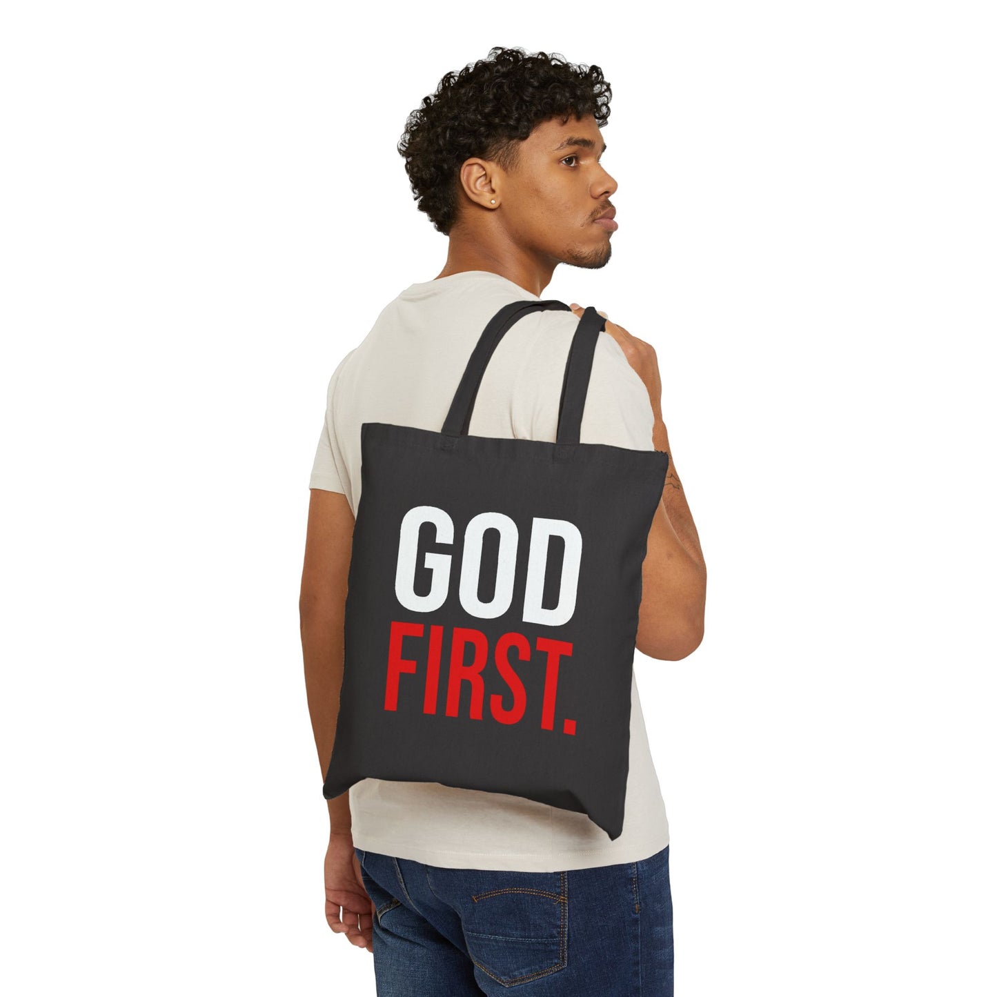 God First Canvas Tote Bag